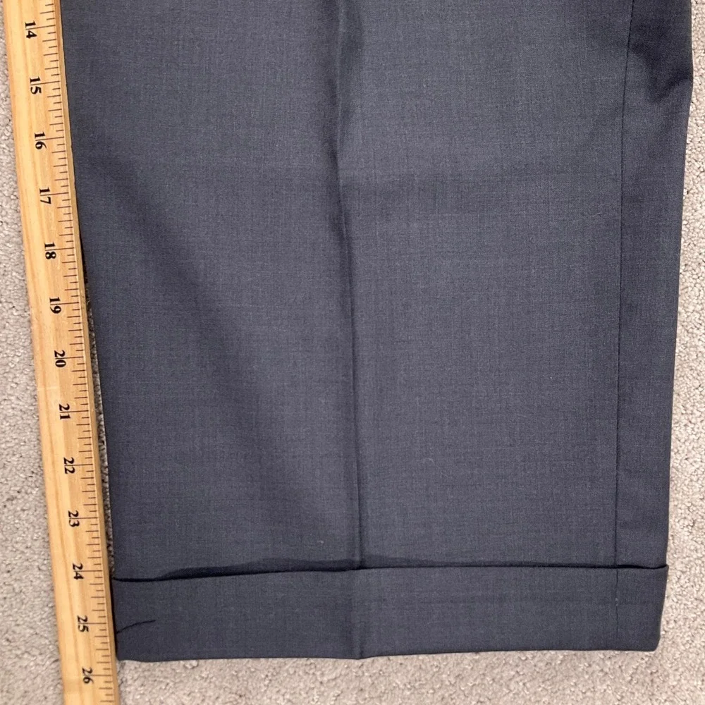 SACARI CLASSIC Suit Mens 56S 48W 26L Charcoal Gray Super 150 Wool Classic Career
